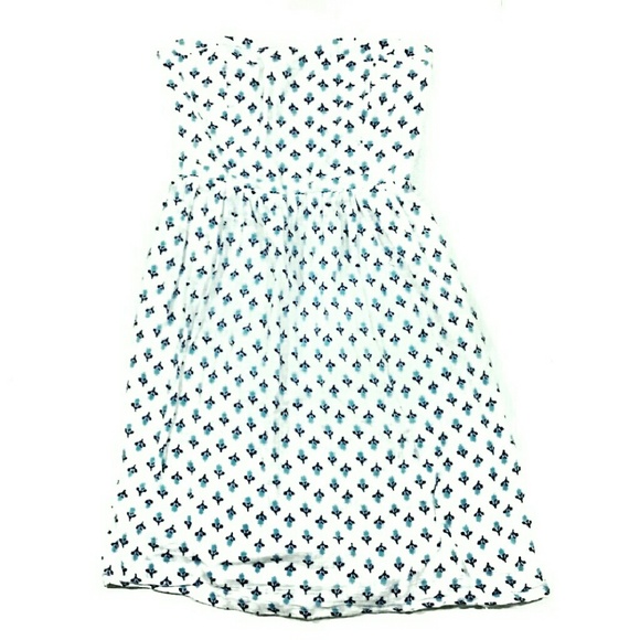 Old Navy Dresses & Skirts - Old Navy Dress Floral Strapless Sweetheart Blue 6